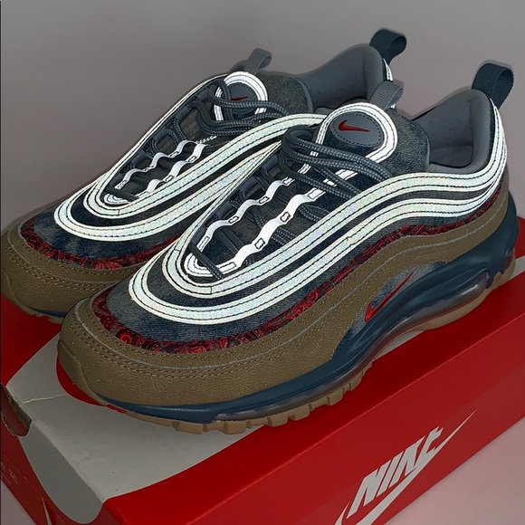 Nike Air Max 97 men size 8 denim sneakers shoes - Picture 8 of 8